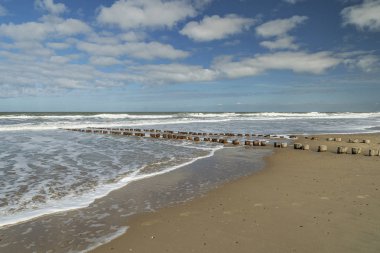 Domburg - Soğuk bir günde / Hollanda 'da Sahile Bakış