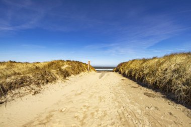 Domburg - Soğuk bir günde / Hollanda 'da Sahile Bakış