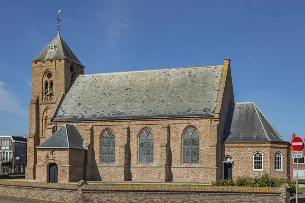 Zoutelande Dicht Bij Catharina Kerk Een Rond Dorpsplein Gebouwd Omstreeks — Stockfoto