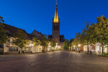 Krefeld - Saint Cyriakus Kilisesi, Kuzey Ren Vestfalyası, Almanya, 03.07.2019