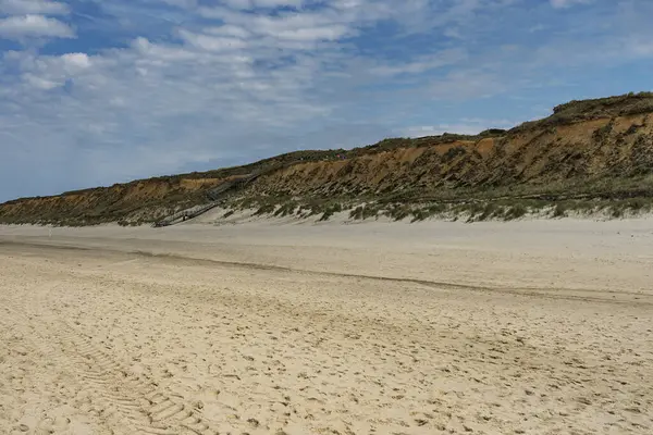 Sylt Pohled Červený Útes Pláži Kampen Šlesvicko Holštýnsko Německo 2019 — Stock fotografie