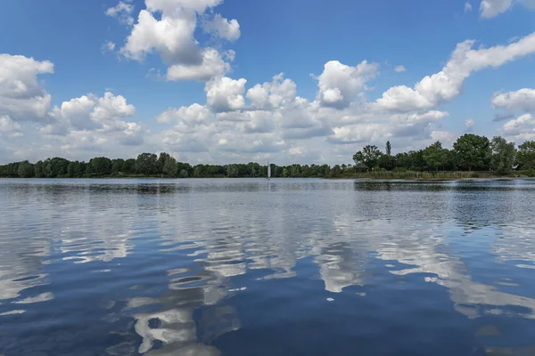 Krefeld Vista Para Lago Elfrath Que Hoje Consiste Curso Regata — Fotografia de Stock