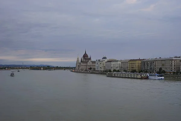 Budapest Panorama Vista Parlamento Húngaro Danubio Hungría Budapest 2014 —  Fotos de Stock