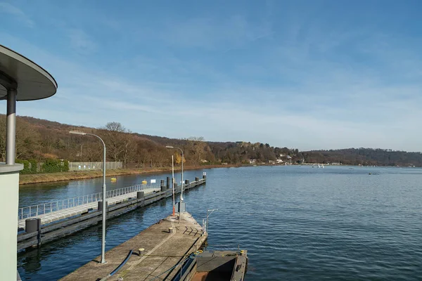 Essen Gros Plan Sur Barrage Lac Baldeney Rhénanie Nord Westphalie — Photo