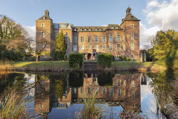 Willich Vue Côté Arrière Château Neersen Avec Douves Rhénanie Nord — Photo