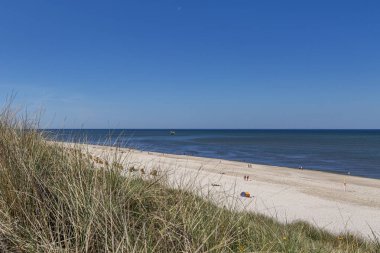 Sylt - Wenningstedt sahiline karides teknesiyle bakın, Schleswig-Holstein, Almanya, Sylt, 07.06.2018