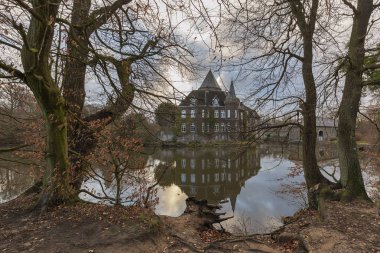 Ratingen - Linnep Kalesinin Arkasına Sabah Görüşü, Kuzey Ren Vestfalyası, Almanya, Ratingen, 11.12.2018 