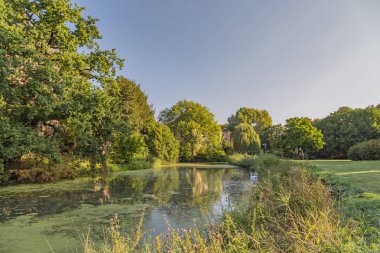 Krefeld - Moated Castle Linn with Hunting Lodge, North Rhine Westphalia, Almanya, Krefeld, 01.09.2018