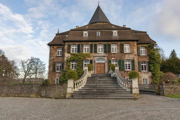 Ratingen Vista Frontal Para Manor House Moated Castle Linnep Renânia — Fotografia de Stock