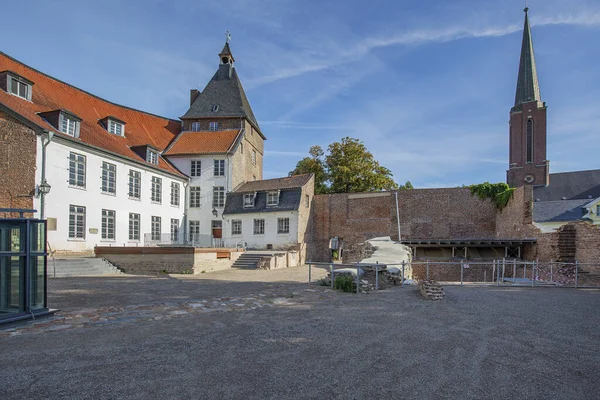 Moers Blick Auf Das Innere Der Burg Moers Mit Der — Stockfoto