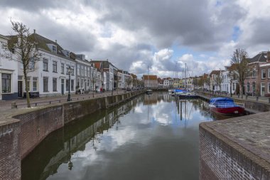 Goes Harbour and Historic Buildings, Zeeland, Hollanda, Goes, 21.03.2018 