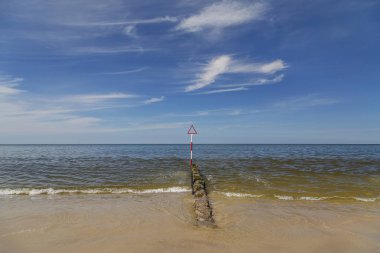 View to Sylt-Wenningstedt Beach with awesome Sky / Germany