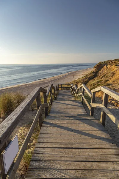 Stairs Sylt Kampen Access Beach Germany — 图库照片