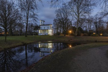 Krefeld - Panorama-View to House Schoenhausen, Kuzey Ren Vestfalya, Almanya, 25.12.2019