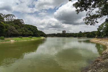 Bengaluru - Lalbagh botanik bahçesindeki göle bakın, Karnatka, Hindistan, 06.09.2019