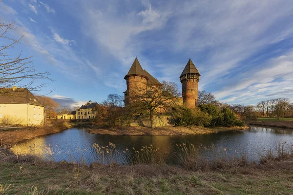 Krefeld Linn Panorama View Castle Linn Noordrijn Westfalen Duitsland 2018 — Stockfoto