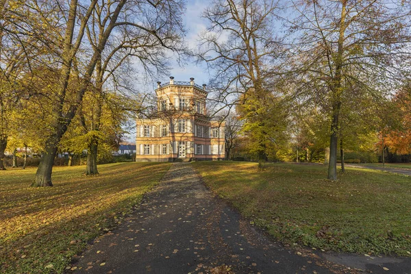 Krefeld Linn Vista Para Retaguarda Castelo Greiffenhorst Renânia Norte Vestfália — Fotografia de Stock