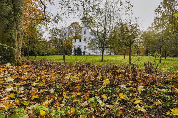 Krefeld Bockum Vista Sul Parco House Schoenhausen Parte Autunno Renania — Foto Stock