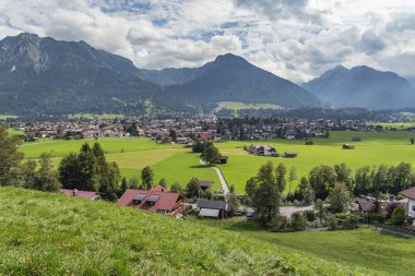 Oberstdorf - Oberstdorf 'a Dağ Panorama, Bavyera, Almanya, 17.09.2019