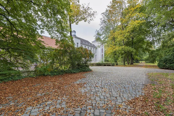 Düsseldorf Kalkum Blick Auf Die Rückseite Des Schlosses Kalkum Herbststimmung — Stockfoto