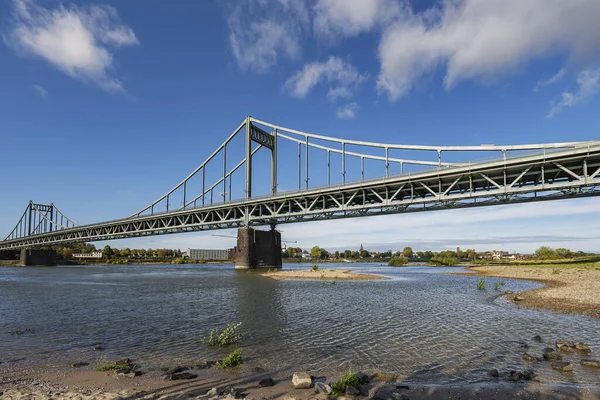 Krefeld Uerdingen Θέα Από Γέφυρα Του Ρήνου Έως Τον Ορίζοντα — Φωτογραφία Αρχείου