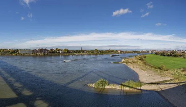 Krefeld Uerdingen Panorama View River Rhine Bridge Skyline Krefeld Uerdingen — Φωτογραφία Αρχείου