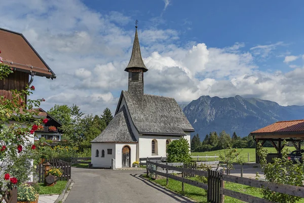 Oberstdorf Kornau Utsikt Mot Kapellet Fabian Och Sebastian Som Byggdes — Stockfoto