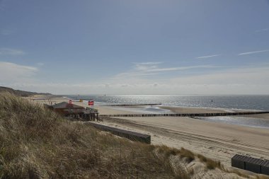 Zoutelande - Plaja Panorama Manzarası, Zeeland, Hollanda, Zoutelande, 27.03.2015