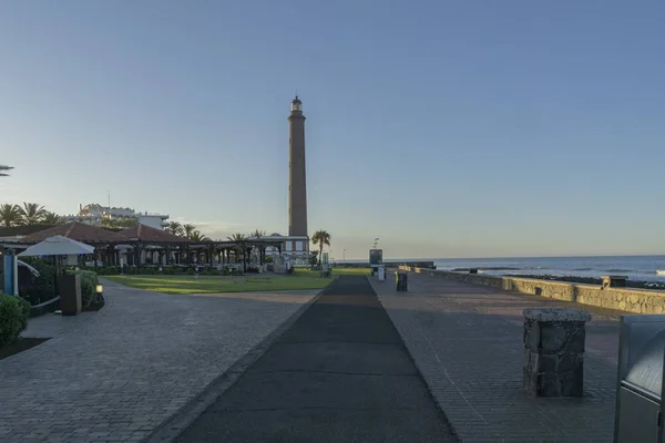 Maspalomas Вид Маяк Рано Вранці Гран Канарія Канарські Острови Іспанія — стокове фото