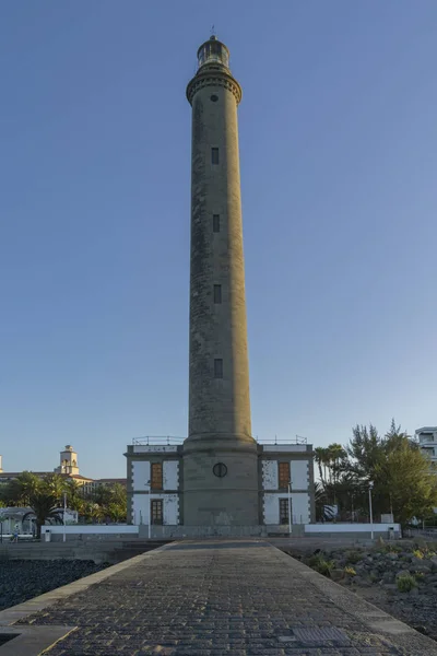 Maspalomas Gros Plan Sur Phare Tôt Matin Gran Canaria Îles — Photo