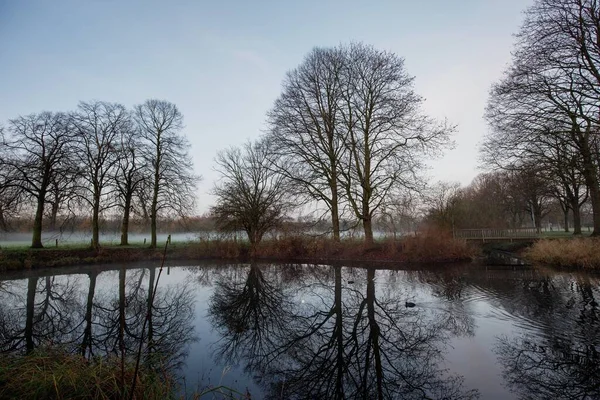 Sunrise with foggy impressions at Krefeld