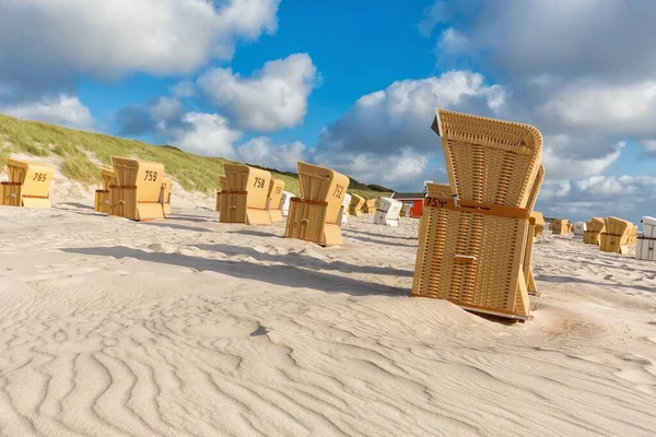 Sylt Beach Chairs Sunset — Stock Photo, Image