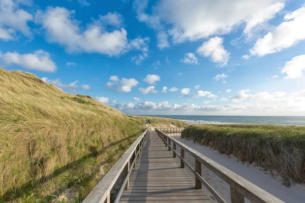 Sunset Inviting Access Beach — Stock Photo, Image