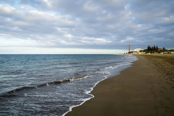 Ранкові Вправи Пляжі Маспаломас Іспанія — стокове фото