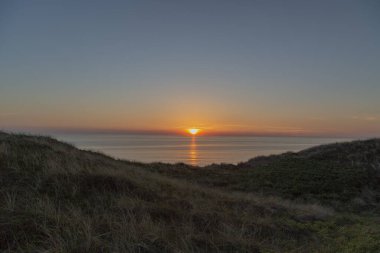 Sylt - Holstein-Holstein, Almanya 'da Sunset' te Wenningstedt 'e bakın, 07.06.2018