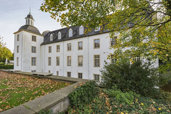 Essen Borbeck Pohled Zpoza Příkopu Hrad Borbeck Podzimní Náladě Severní — Stock fotografie