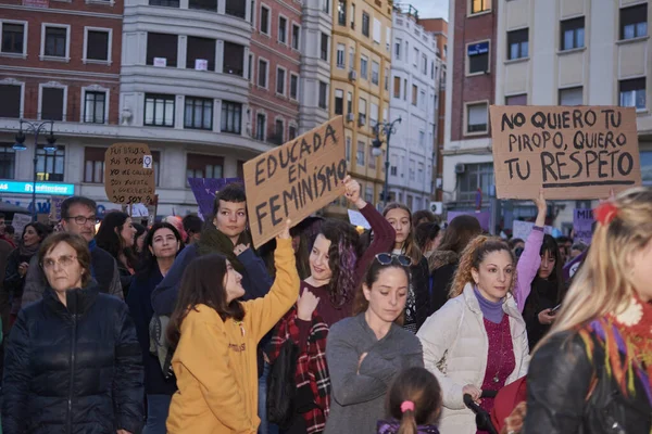 Valencia Espagne Mars 2020 Journée Internationale Femme Puissance Filles — Photo