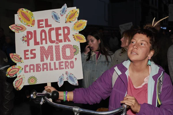 Valência Espanha Março 2020 Dia Internacional Mulher Poder Das Meninas — Fotografia de Stock