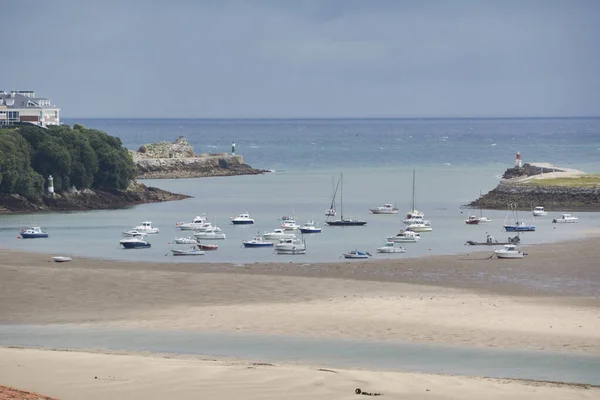 Beach Full Small Boats Summer Colors Summer — Stock Photo, Image