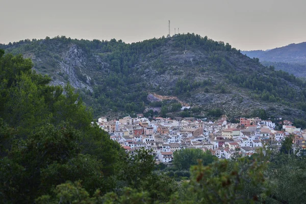 Picturesque town between mountains and forest,