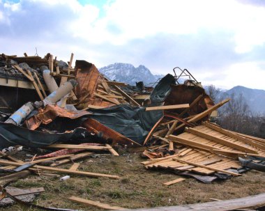 Enkaz, dağlar, Giewont, Zakopane.