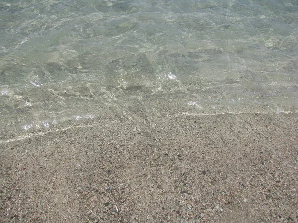 Abstrakt Naturlig Bakgrund Små Fiskar Kustvatten Bakgrund Sand Röda Havet — Stockfoto