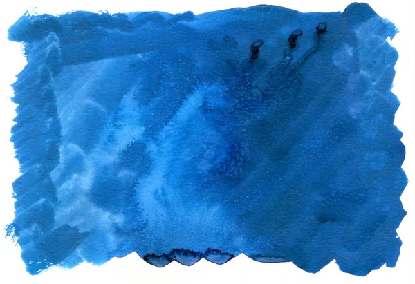 Αφηρημένη Ακουαρέλα Σκούρο Μπλε Φόντο Οδοντωτές Άκρες Όπως Θάλασσα Του — Φωτογραφία Αρχείου