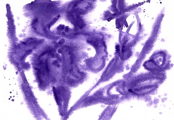 Acuarela Abstracto Fondo Púrpura Arco Iris Color Iris Sobre Fondo — Foto de Stock