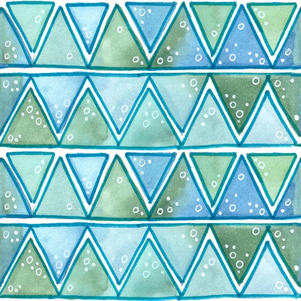Elvont Geometriai Háromszögek Különböző Árnyalatú Türkiz Színű Üveg Tenger Zökkenőmentes — Stock Fotó