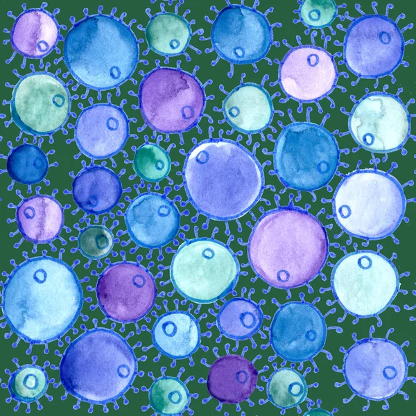 Abstract Aquarel Full Color Grafisch Naadloos Patroon Van Beelden Van — Stockfoto