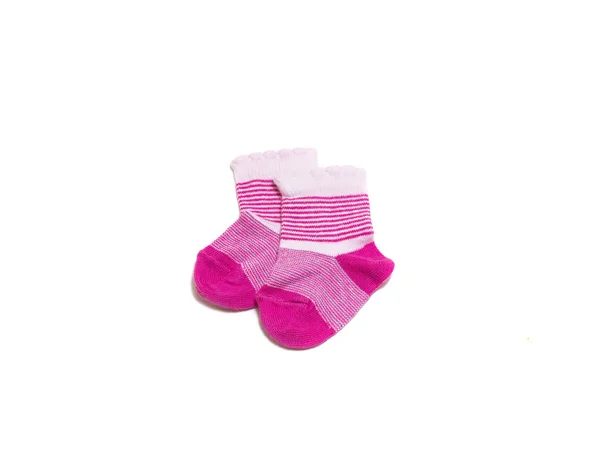 Барвисті Дитячі Шкарпетки Ізольовані Білому Тлі — стокове фото