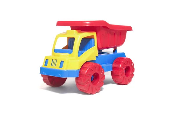 Colorful Toy Truck Isolated White Background — Stock Photo, Image