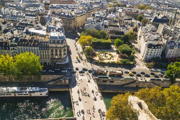 Párizs Franciaország 2018 Október Kilátás Párizsra Notre Dame Katedrális Tetejéről — Stock Fotó