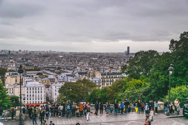 法国巴黎 2018年10月2日 从蒙马特山顶俯瞰巴黎 — 图库照片